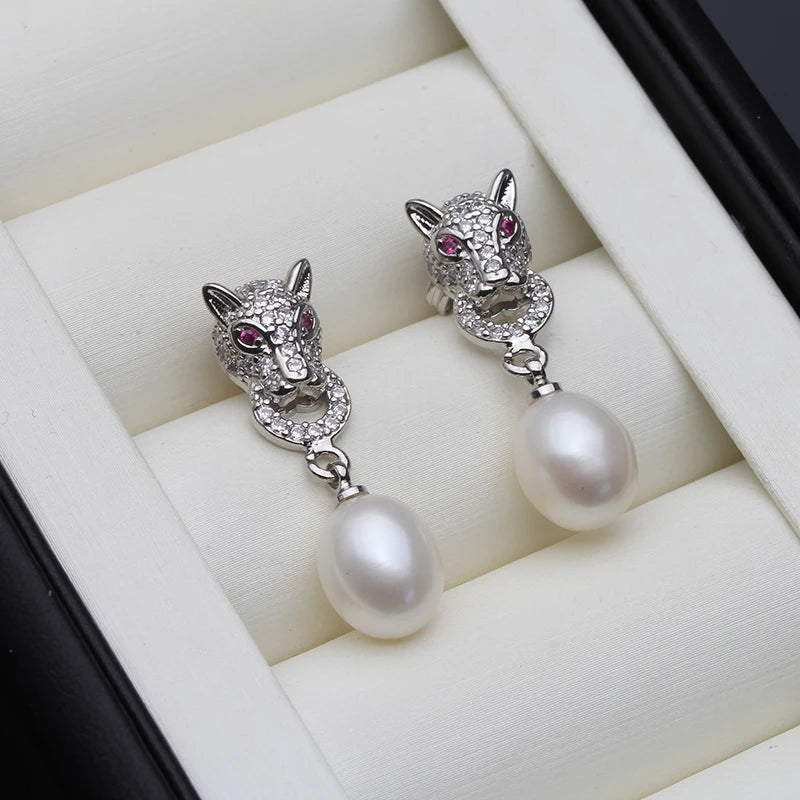 Women's Earrings Trend Hanging Real River Cultured Natural Freshwater Pearl Earring