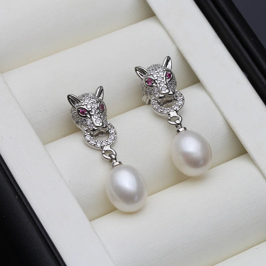 Women's Earrings Trend Hanging Real River Cultured Natural Freshwater Pearl Earring