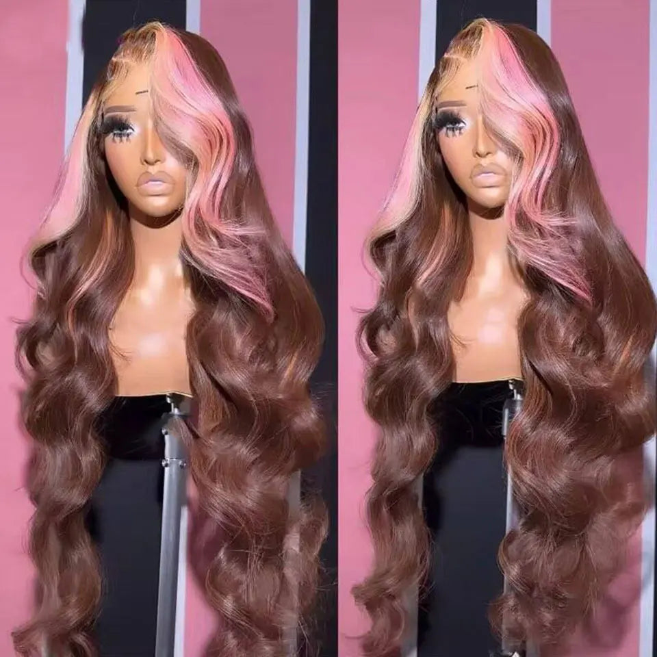 Colorful Human Hair Wigs Clearance Sale Limited Quantity Bleached Knots 13x4x1 Lace T Part Wigs