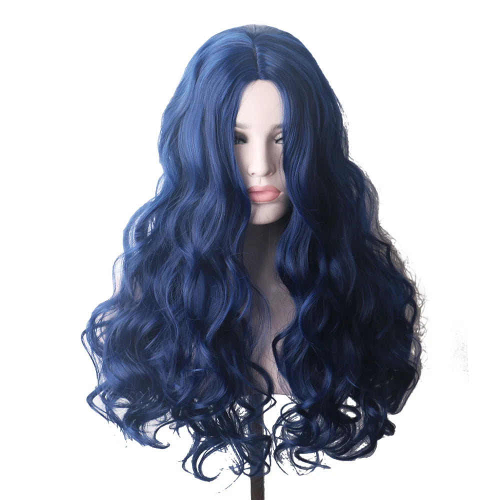 Wavy Womans Wigs Synthetic Hair Wigs For Women Cosplay Wig Long Colorful Wig Pink Purple Green Brown