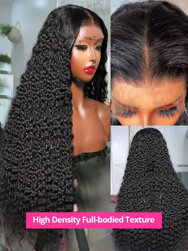 30 40 Inch Curly Wigs HD 13x6 Lace Front Human Hair Wig Loose Deep Wave 250 Density Remy Raw Hair Indian Preplucked For Women