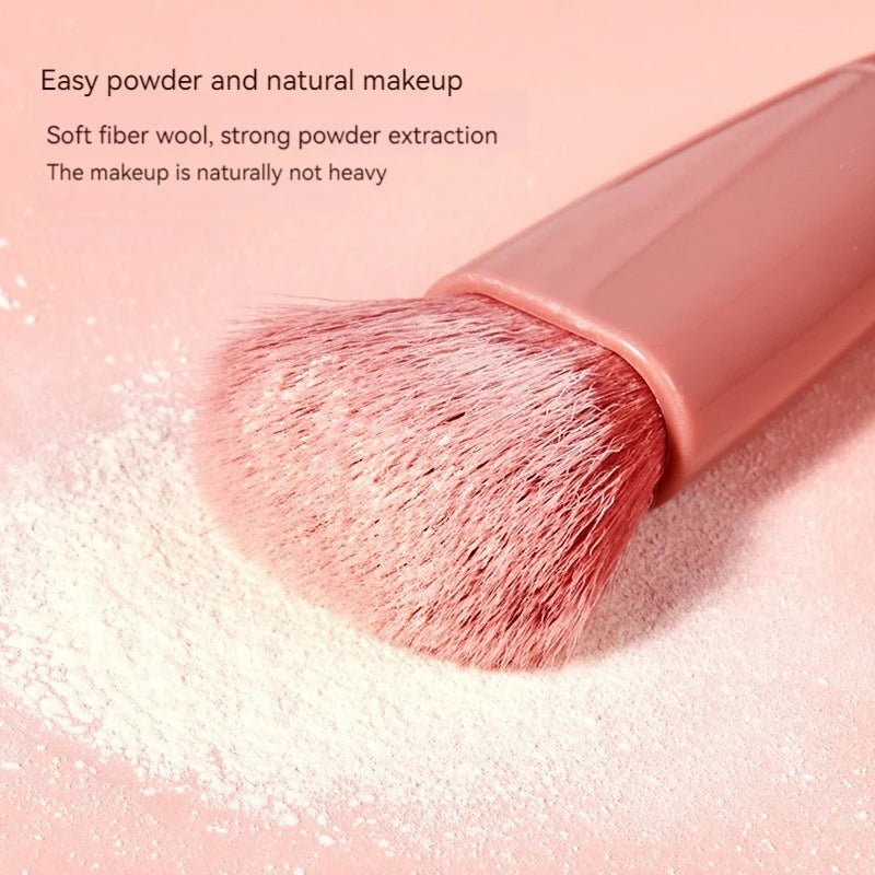 5 PCs Cosmetic Brush Portable Makeup Brush Travel With Mirror Box Makeup Set Brush Loose Brush