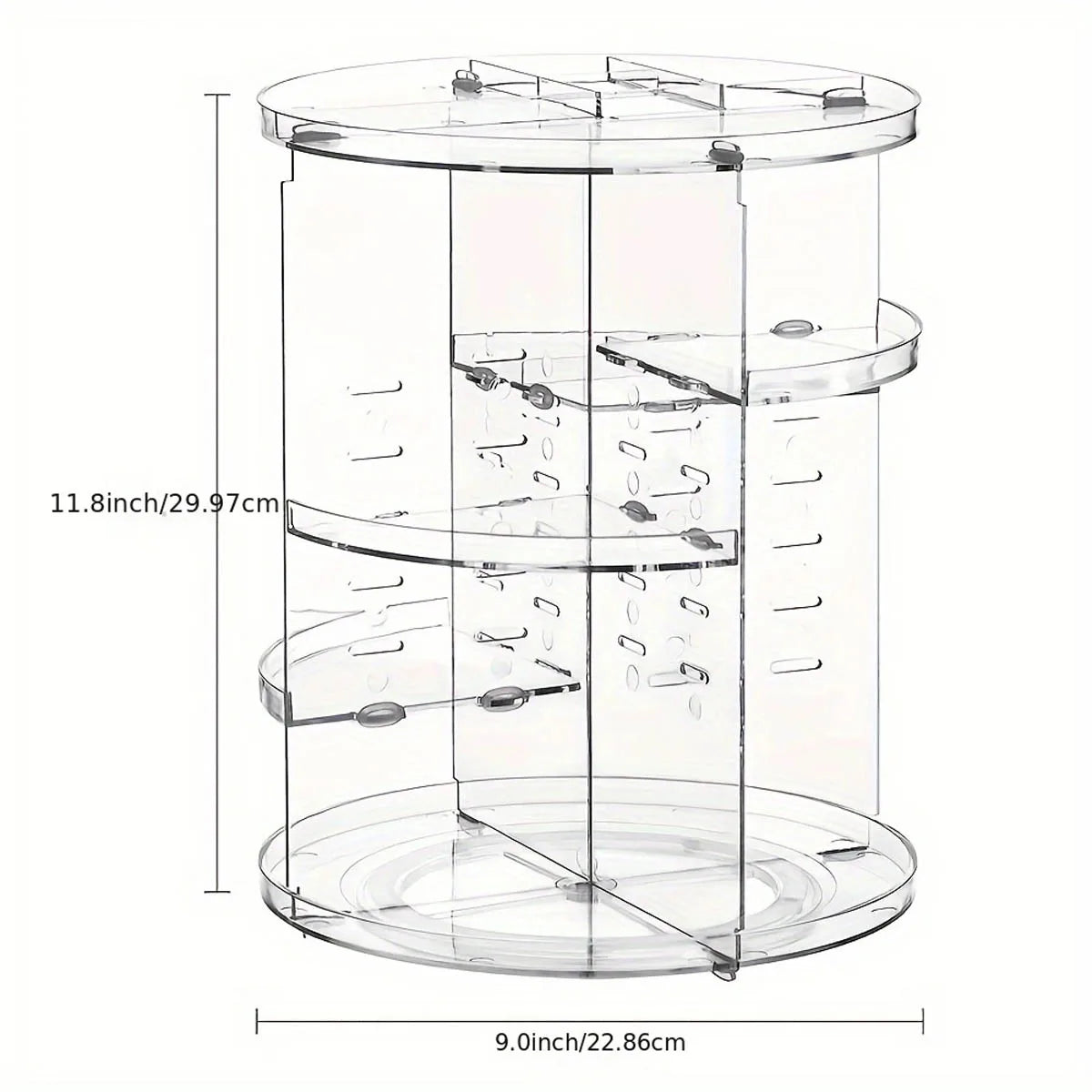 360° Rotating Makeup Organizer, Spinning Bathroom Organizer Countertop, organizer for cosmetics