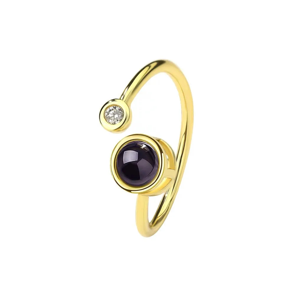 Round Rings 100 Languages I Love You Projection Size Adjustable For Women Or Men Fashion