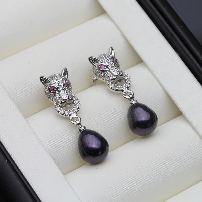 Women's Earrings Trend Hanging Real River Cultured Natural Freshwater Pearl Earring