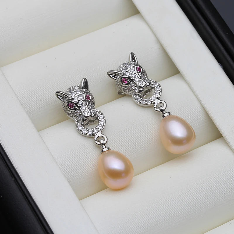 Women's Earrings Trend Hanging Real River Cultured Natural Freshwater Pearl Earring