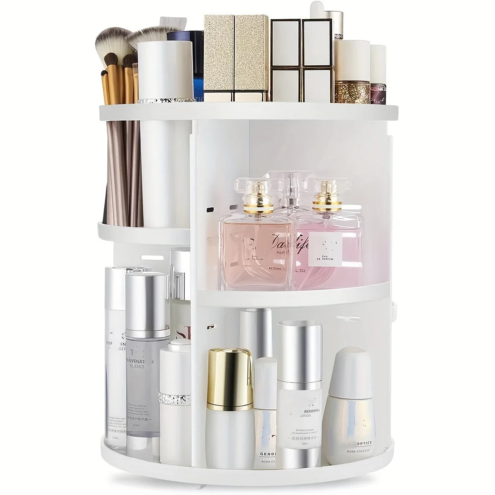 360° Rotating Makeup Organizer, Spinning Bathroom Organizer Countertop, organizer for cosmetics