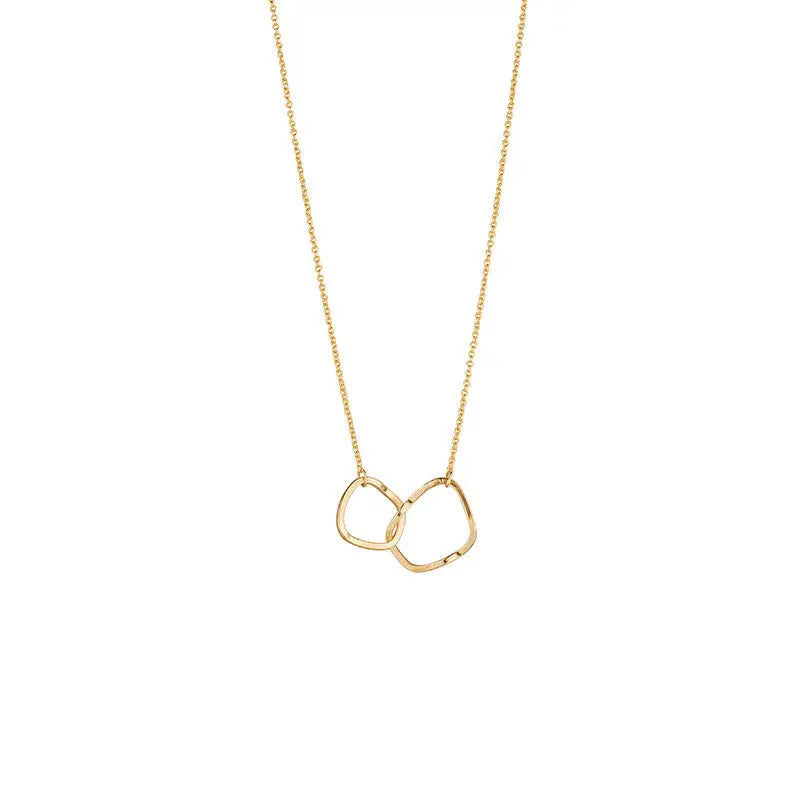 Two Round Shaped Necklaces Female Exquisite Geometric Women Chain Choker Neck Necklace