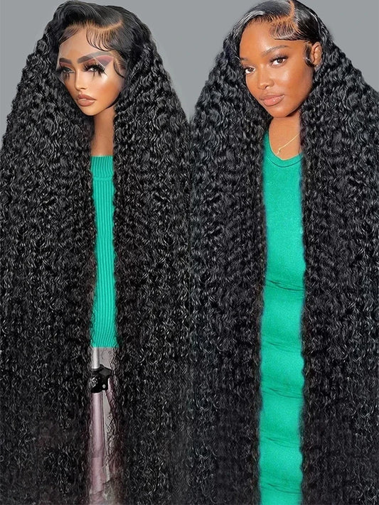 30 40 Inch Curly Wigs HD 13x6 Lace Front Human Hair Wig Loose Deep Wave 250 Density Remy Raw Hair Indian Preplucked For Women
