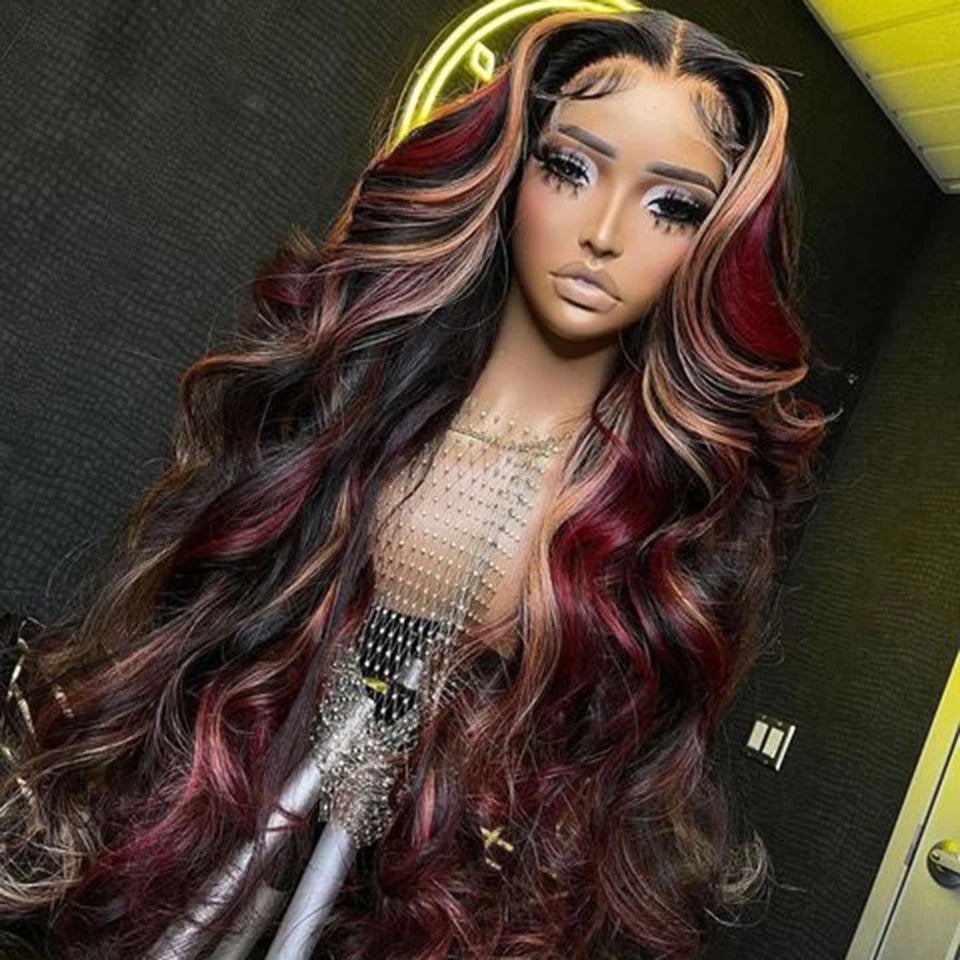 Colorful Human Hair Wigs Clearance Sale Limited Quantity Bleached Knots 13x4x1 Lace T Part Wigs