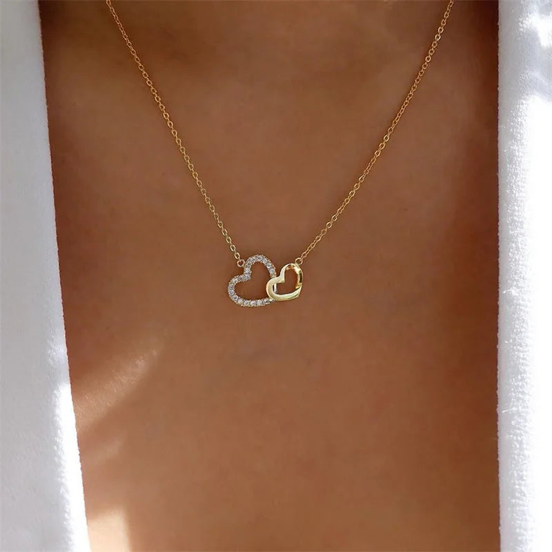 Two Round Shaped Necklaces Female Exquisite Geometric Women Chain Choker Neck Necklace