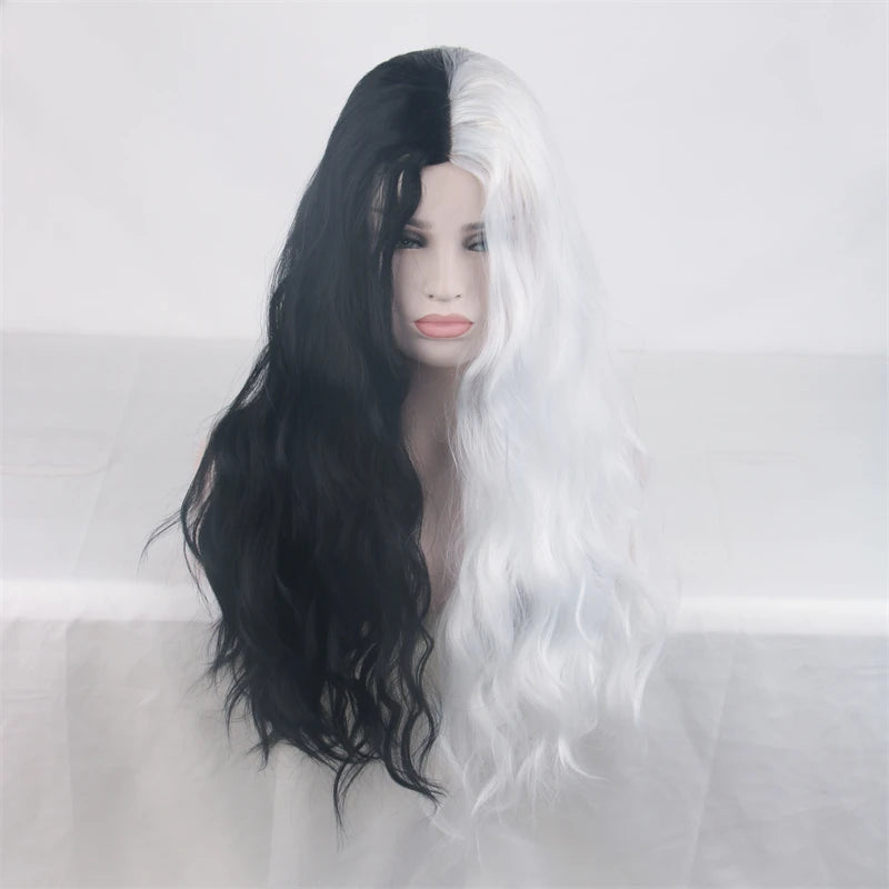 Wavy Womans Wigs Synthetic Hair Wigs For Women Cosplay Wig Long Colorful Wig Pink Purple Green Brown