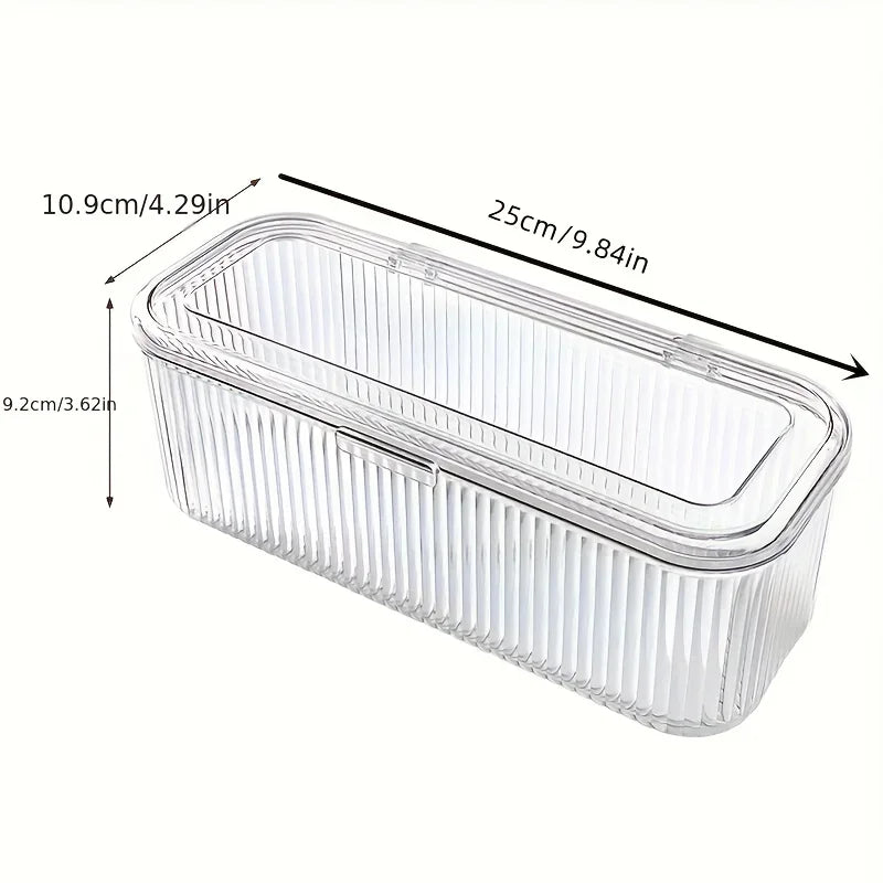 Cosmetics Storage Box with Transparent Plastic Lid, No Need for Power Supply, Dust-proof Storage Brush, Sponge, Lipstick