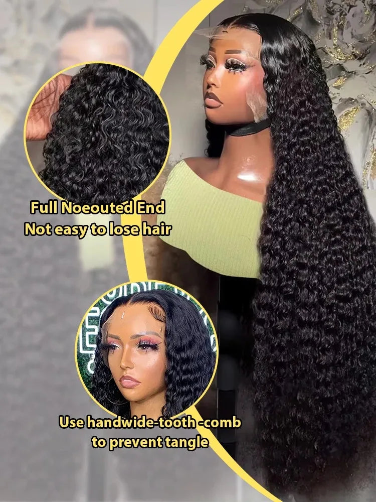 200 Density 13X4 13x16 Hd Lace Frontal Curly Human Hair Wig 30 Inch Brazilian For Women Transparent Lace Front Human Hair Wigs