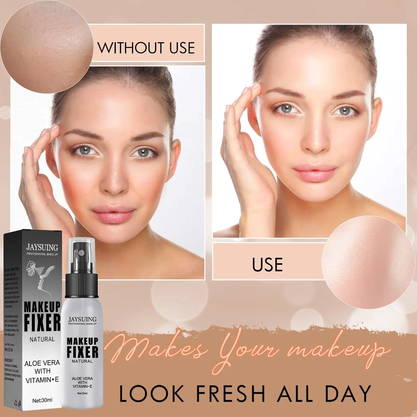 Makeup Setting Spray Moisturizing Lotion Hydrate Oil Control Long-lasting Make Up Natural Matte